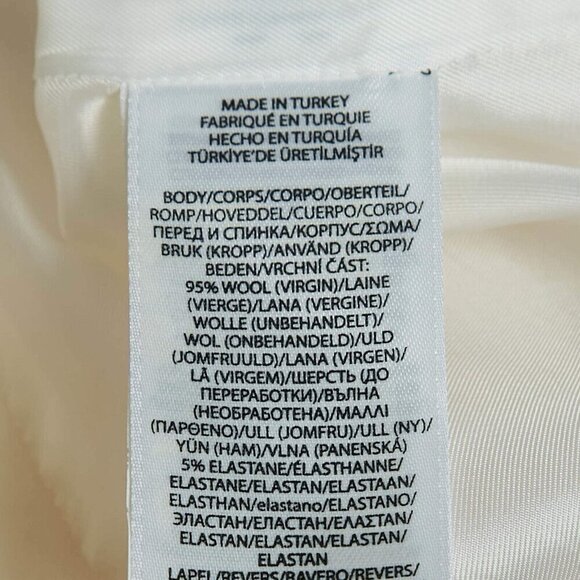 NWT Polo Ralph Lauren Cream Wool Double Breasted Women's Blazer $698 - Sz 8 Sz 6 - Picture 9 of 10